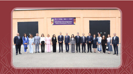 Veysəloğlu Şirkətlər Qrupunun nümayəndələri Qəbələdə yeni tədris-istehsalat emalatxanasının açılışında iştirak ediblər