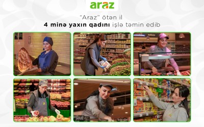 “Araz” supermarketlər şəbəkəsi ötən il 4 minə yaxın qadını işlə təmin edib